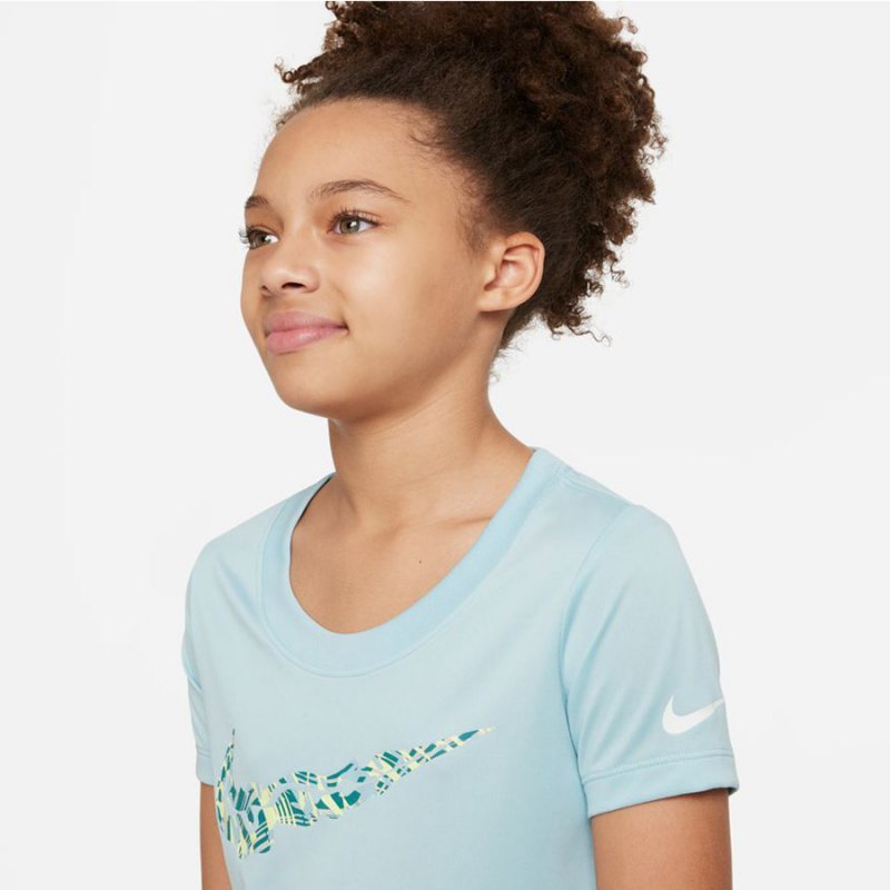 T-Shirt Nike Dri-Fit girls DZ3583 442 niebieski XL (158-170cm)