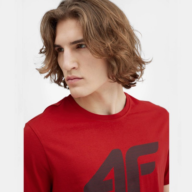 T-Shirt 4F 4FSS23TTSHM537 62S czerwony S