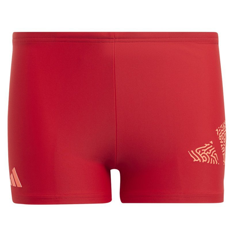 Kąpielówki adidas 3 BAR Log Boxer IC4739 158 cm czerwony