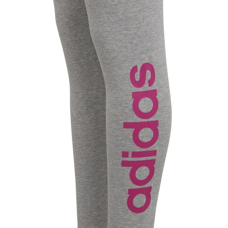 Legginsy adidas LIN TIG girls Jr IC3580 szary 164 cm