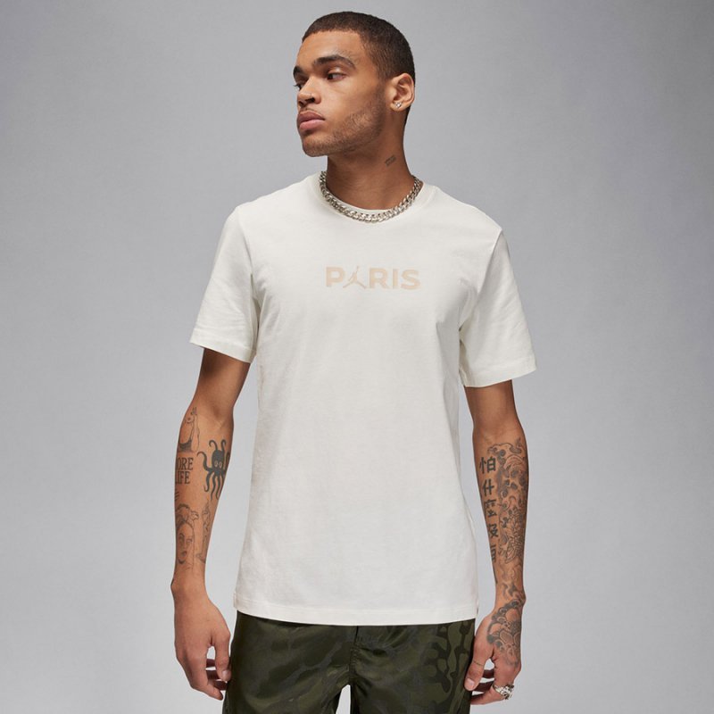 Koszulka Nike PSG SS Logo Tee FN5332-133 S beżowy