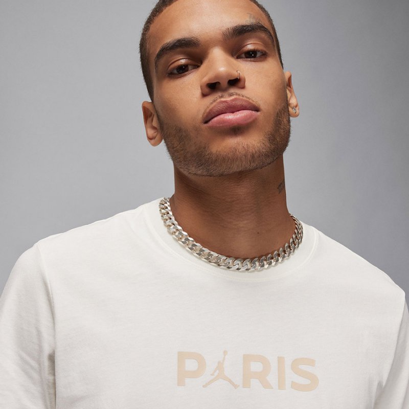 Koszulka Nike PSG SS Logo Tee FN5332-133 S beżowy