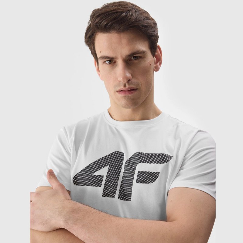 T-shirt 4F 4FWSS24TTSHM1155 10S biały XXL