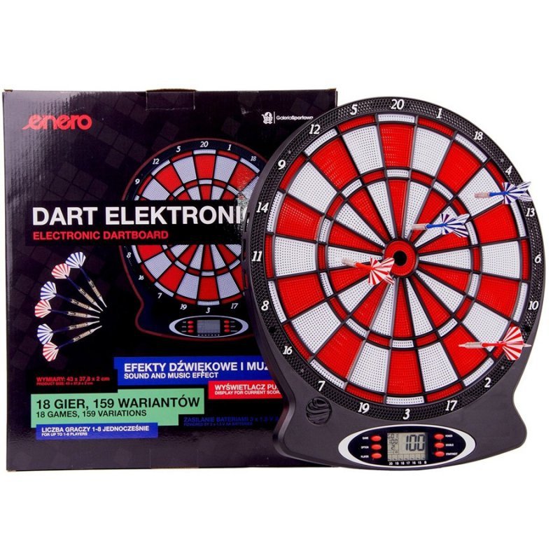 Tarcza Dart elektroniczna Enero 43 cm. czerwona  