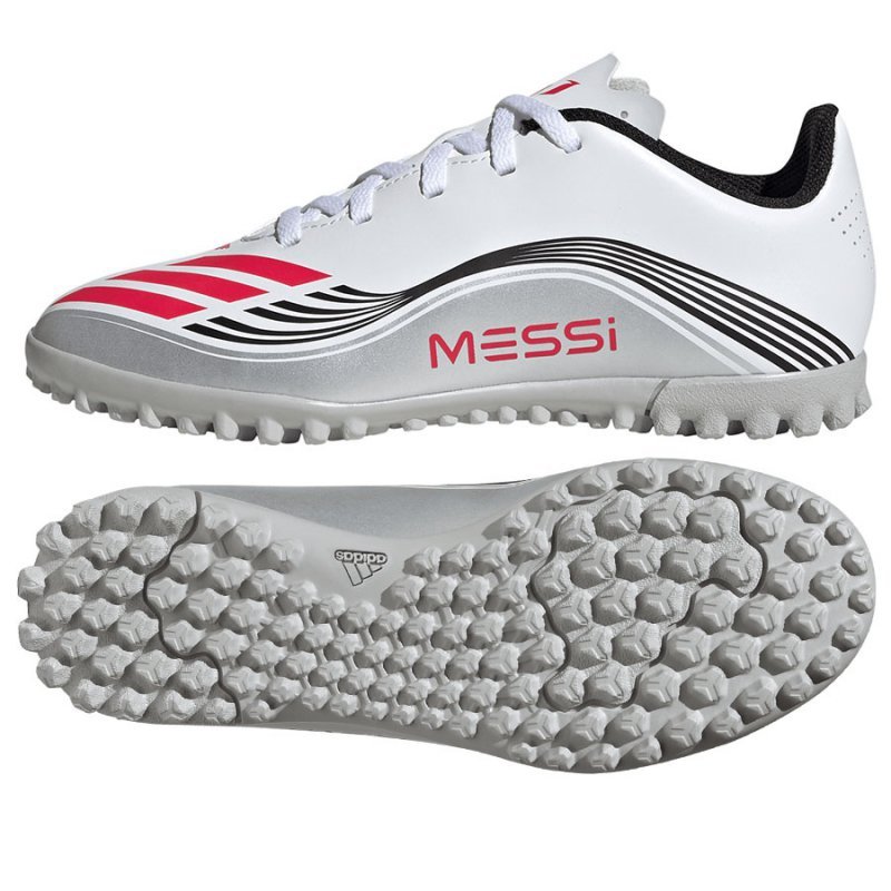 Buty adidas F50 Messi Club Jr TF JP7453 biały 36