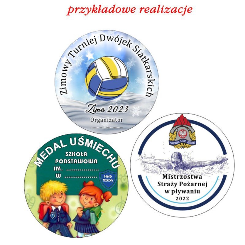 Tabliczka z grawerem - emblemat 70 mm multikolor średnia
