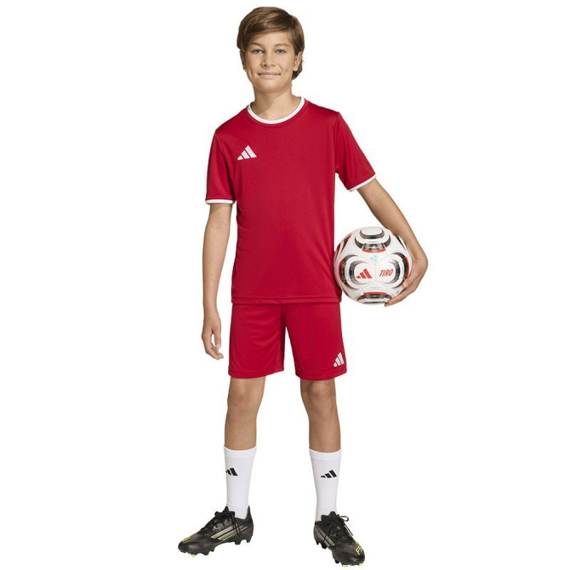 Spodenki adidas ENTRADA 26 Short Junior JZ6528 czerwony 152 cm