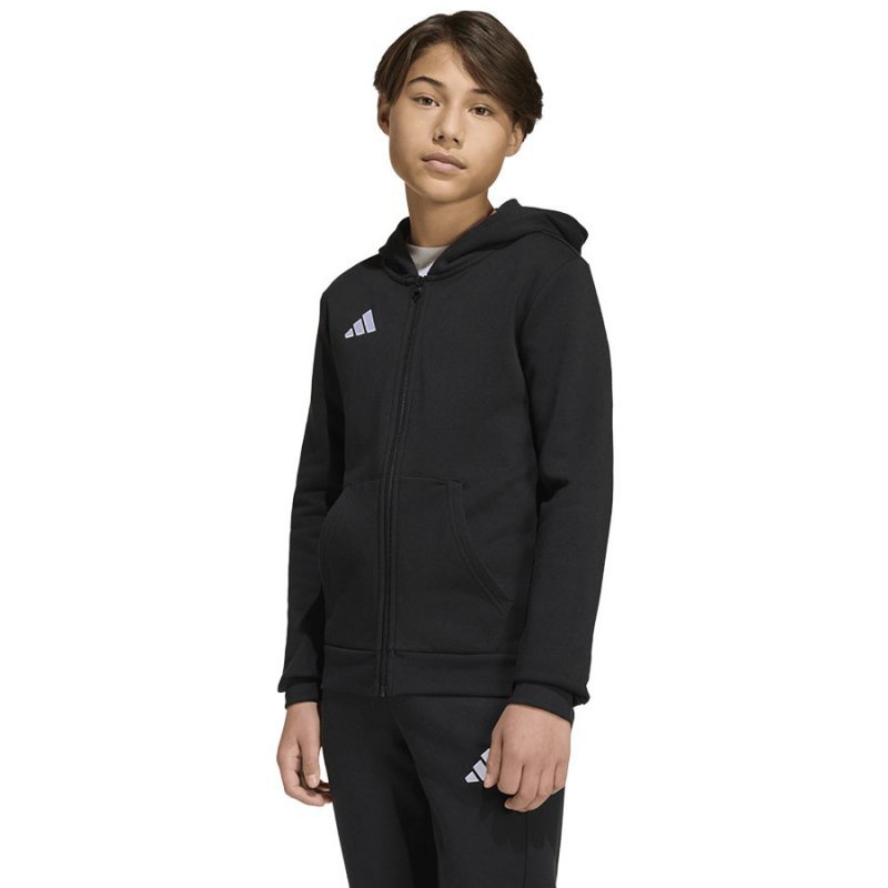 Bluza adidas ENTRADA 26 Hoody Full Zip Junior KH1782 czarny 140 cm