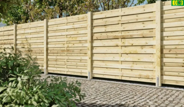 Płot Deskowy  lamelowy,  (180x180) + słupek gratis 