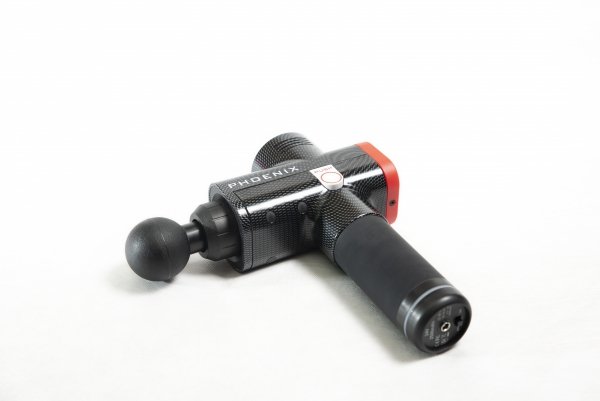 Pistolet Sportowca Phoenix Pro - masażer wibracyjny (wersja w kolorze czarno-czerwonym karbo)