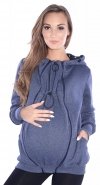 MijaCulture - Maternity Warm Hoodie / Jacket / Sweatshirt / for Baby Carriers 4046/M50 Jeans