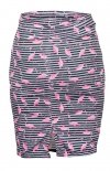 MijaCulture Maternity Pregnancy Pencil Summer Skirt with Soft Panel Gery 7148 Flamigo