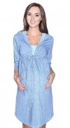 Mija Culture Maternity and Nursing / Breastfeeding Very Nice Dressing Gown 4026/M42 Blue