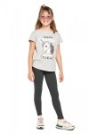 Girls long leggings for children Zoe graphit