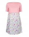 MijaCulture Pretty Maternity and Pregnancy Dress Ali 7146 Pink/Flowers