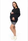 MijaCulture - 3 in 1 oversize maternity and nursing sweatshirt Miley M020 Black