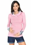 MijaCulture – 3 in1 maternity hoodie, for breastfeeding and after „Neli” M007 pink