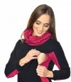 MijaCulture Casual 3 in1 Maternity and Nursing Pullover Sweatshirt Lucy 7143 Black / Burgundy