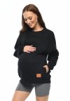 MijaCulture - 3 in 1 oversize maternity and nursing sweatshirt Miley M020 Black