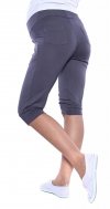 MijaCulture Capri Relaxed Light Maternity Cropped Trousers Short 4037/M48  Grey