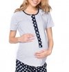 MijaCulture - 3 w 1 piżama ciążowa i do karmienia 4030/M47 melanż/kropki