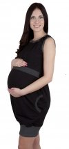 MijaCulture - 2 w1 sukienka ciążowa i do karmienia  „Fiona” 7111  czarny/melanż