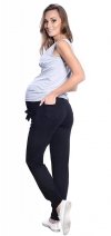 MijaCulture - spodnie alladynki ciążowe z panelem 4012/M33 czarny