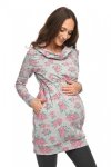 MijaCulture - 3 w 1 bluza ciążowa i do karmienia „Ellie” 7129 kwiaty
