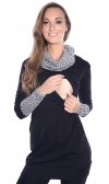 MijaCulture - 3 w 1 bluza ciążowa i do karmienia „Maddy” 7115 czarny/gwiazdki