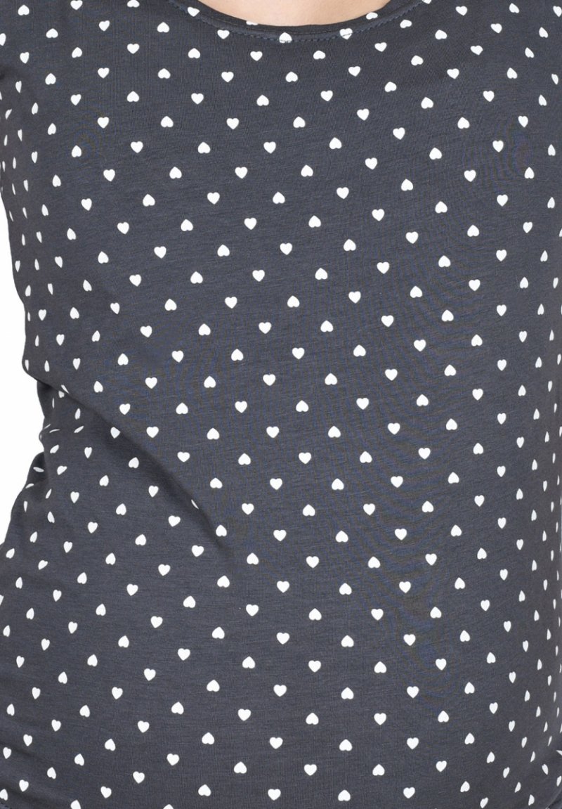 MijaCulture  2 in 1 Maternity and breastfeeding top M97 Graphit/hearts