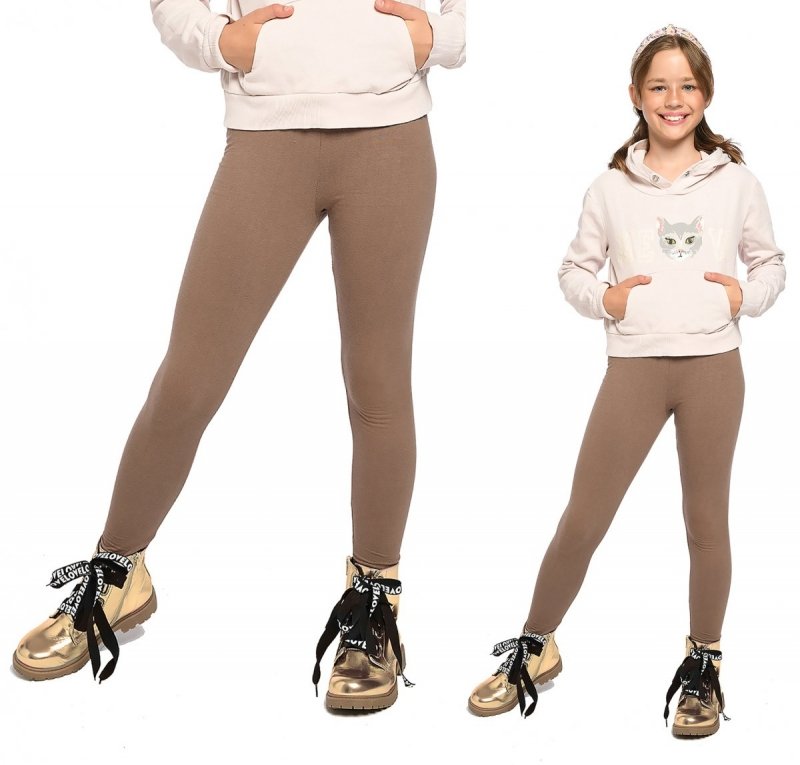 Girls winter long leggings for children Amelia beige
