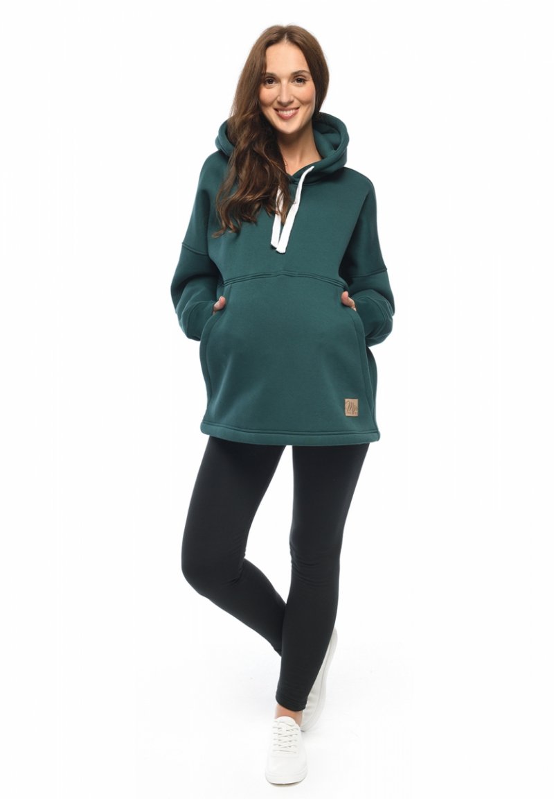 MijaCulture hoodie for pregnant women and breastfeeding  "Megan"  M021 Green