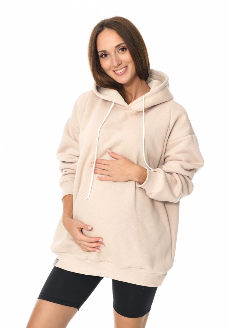 MijaCulture hoodie for pregnant women and breastfeedinf &quot;Naomi&quot;  M016 Beige