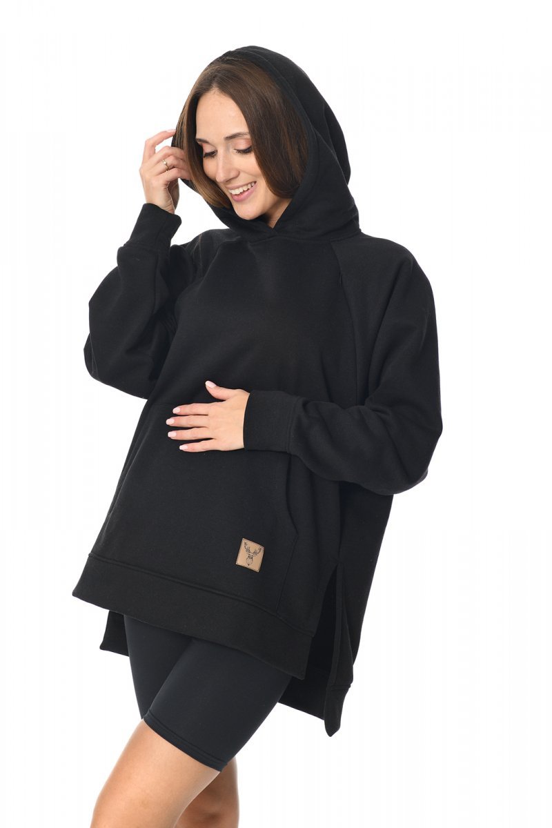 MijaCulture hoodie for pregnant women and breastfeedinf &quot;Stella&quot;  M014 black