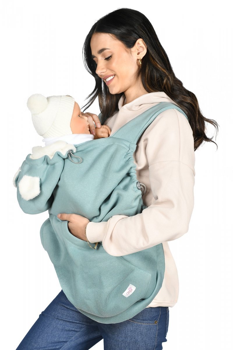 MijaCulture Maternity Soft Warm Baby Universal Carrier Cover 4129 turquoise