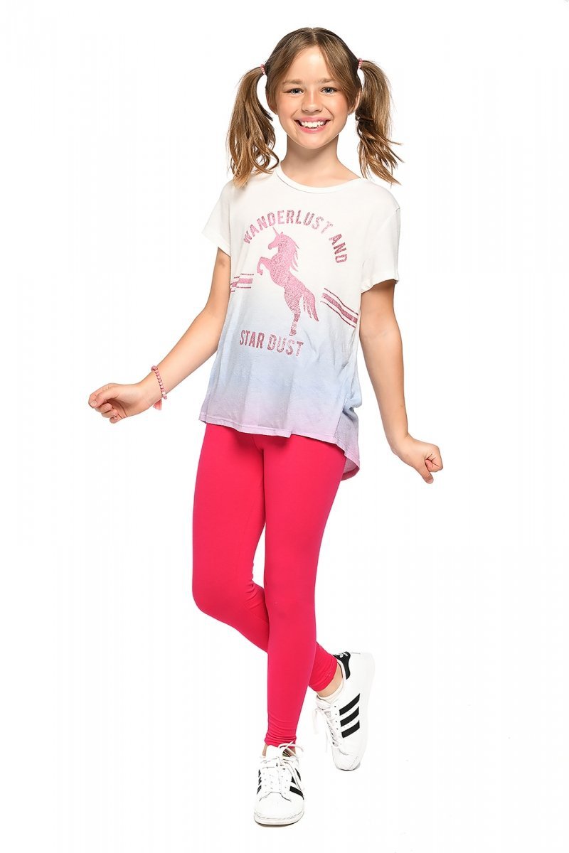 Legginsy dziewczęce getry dla dzieci ZOE amarant