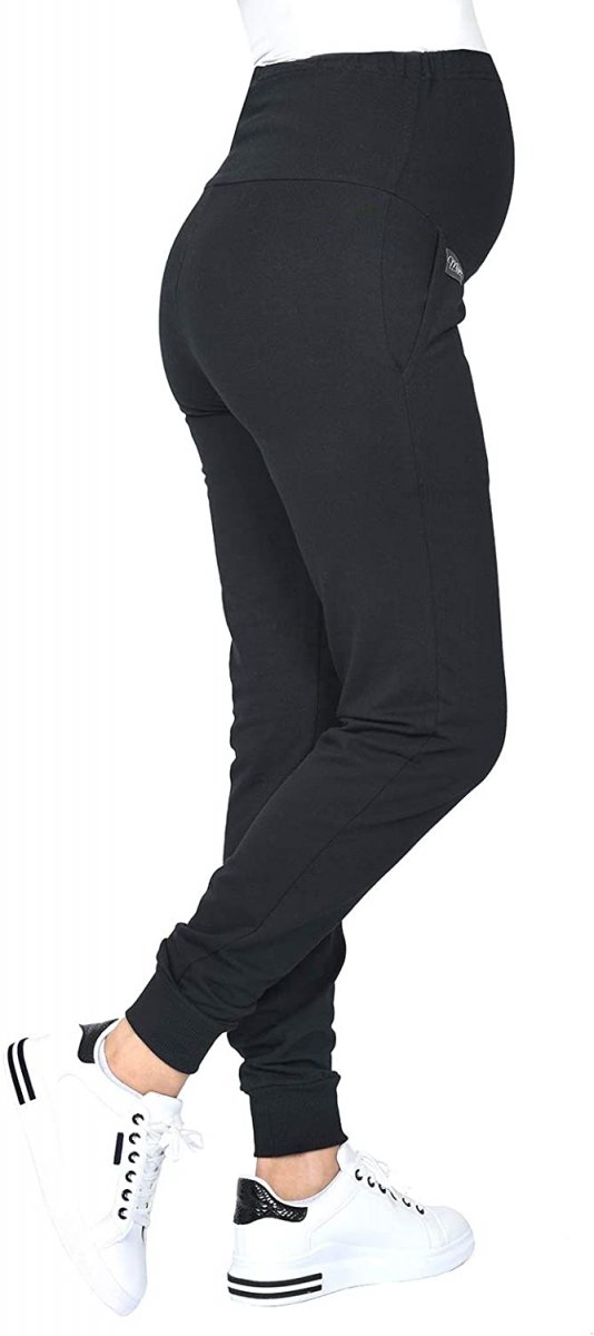 MijaCulture Wygodne spodnie dresowe ciążowe Coco M003 czarny5