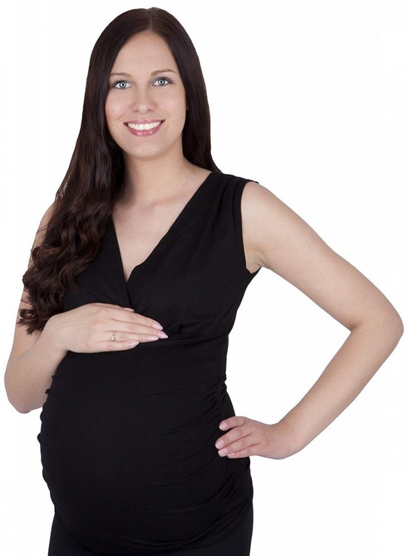 MijaCulture - elegancki top ciążowy i do karmienia 4013/M27 czarny