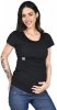 MijaCulture – 2 in 1 Maternity and nursing shirt top 95% Cotton 3074/M03 Black 