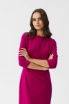 Stylove S350 Sukienka ołówkowa z rozcięciem - śliwkowa - WYSYŁKA 24H