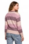 Be Knit BK071 Sweter w pasy wielokolorowe - model 3