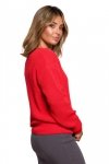 Be Knit BK075 Sweter z dekoltem w serek - czerwony