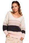 Moe M686 Sweter w pasy - model 2