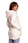 BeWear B249 Bluza z kominem i kapturem - waniliowa