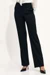Nife Czarne spodnie wide leg z wysokim stanem - SD71