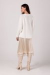 Be Knit BK105 Sweter z nietoperzowymi rękawami - biały