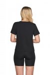 Gorteks Comfy piżama dwuczęściowa: spodenki i koszulka czarna