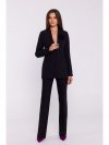 Stylove S370 Marynarka z kwiatkiem - czarna