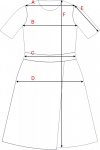 Stylove S373 Sukienka z trapezowym dołem i zakładką - niebieska