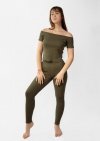 D Karen Komplet Bayo KHAKI BAWEŁNA PRĄŻKI